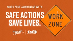 Drive Safely Through Work Zones. <p><em>Slow down. Keep your distance. Stay Focused.</em></p>